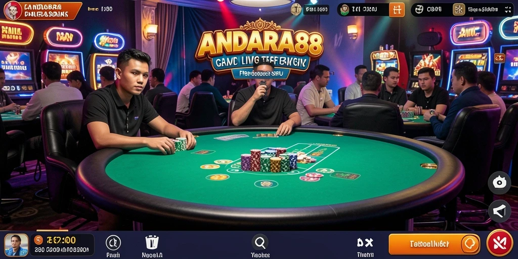 Tampilan gameplay Live Casino yang menegangkan dan interaktif.