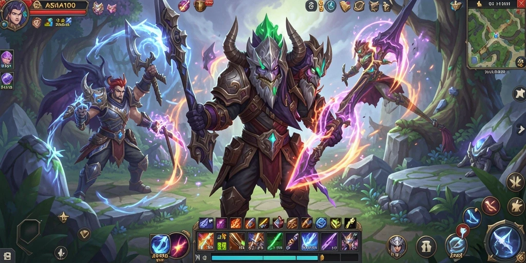 Tampilan menarik dari gameplay <strong>ASIA100</strong> yang penuh aksi MMORPG.