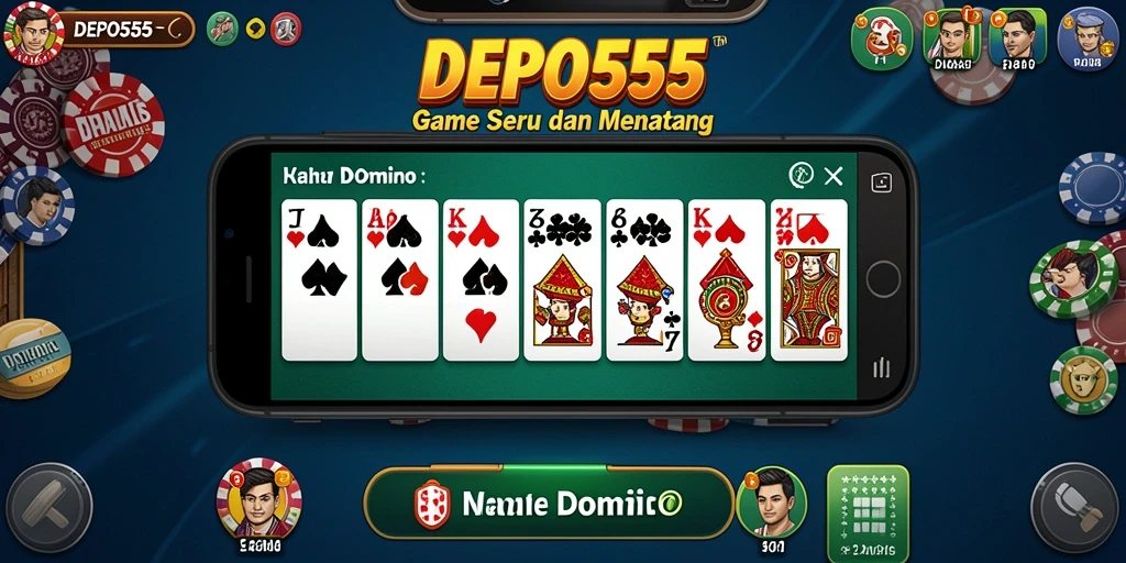 Tampilan menarik dari gameplay DEPO555 yang menampilkan keseruan bermain Domino.