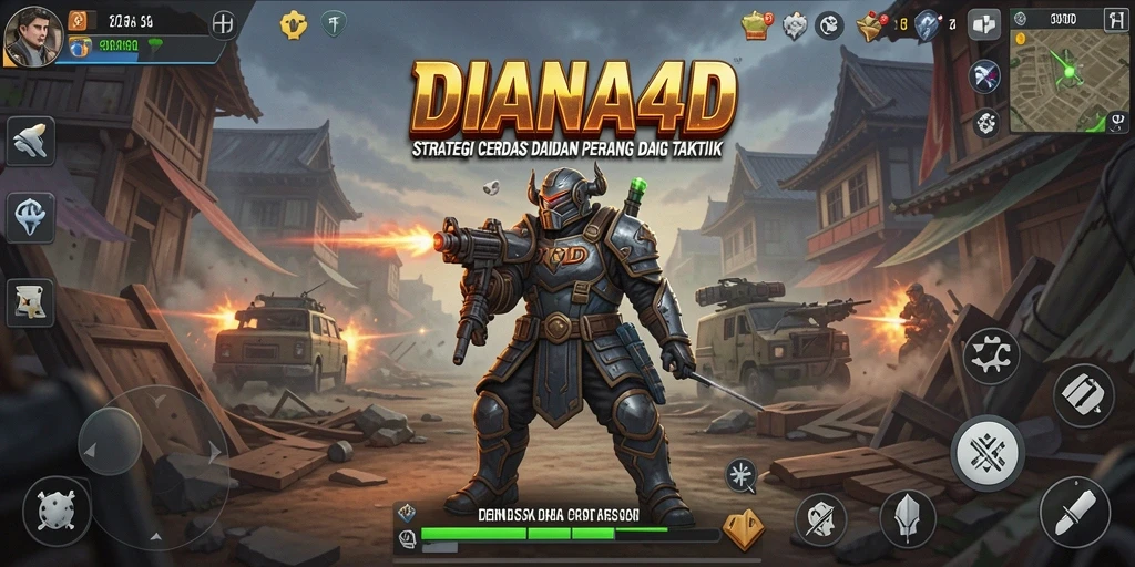 Screenshot permainan DIANA4D menampilkan strategi penuh dan pertempuran seru.