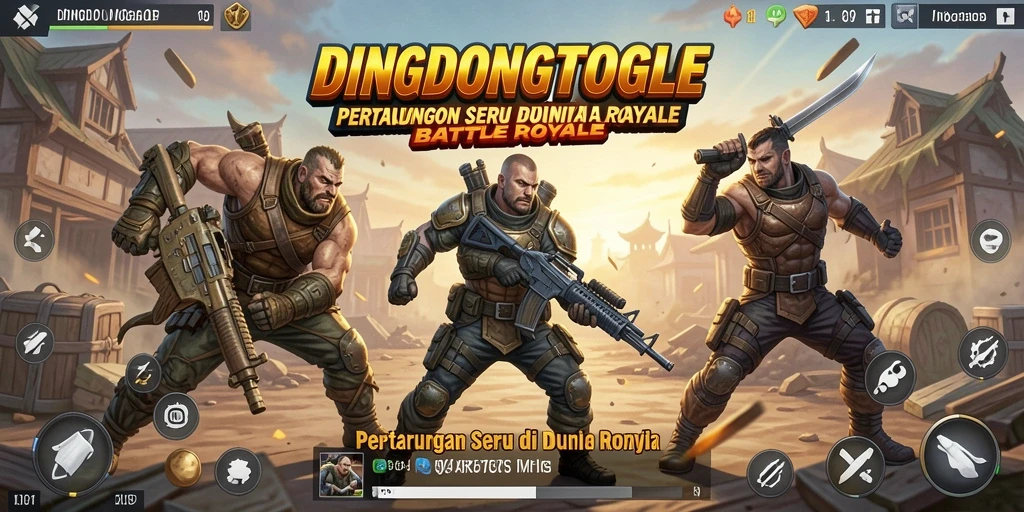 Tangkapan layar DINGDONGTOGEL menampilkan aksi intens Battle Royale.