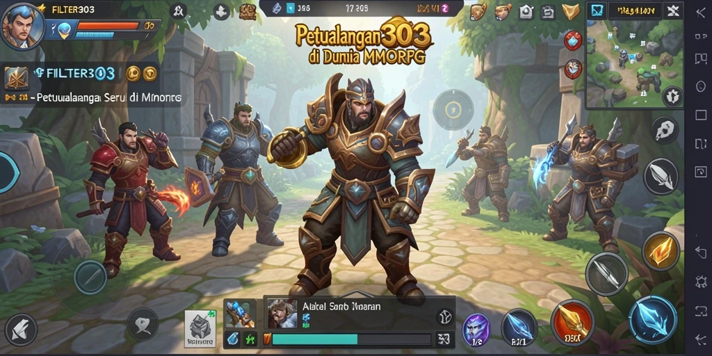 Tampilan gameplay FILTER303 yang memukau dan penuh aksi.