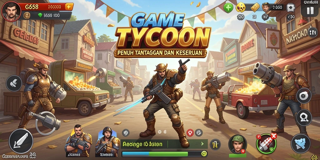 Tampilan gameplay G668 menunjukkan dinamika manajemen bisnis yang seru.