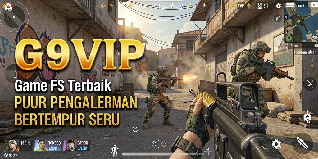 Gameplay menegangkan dalam G9VIP menunjukkan aksi tembak-menembak yang seru.