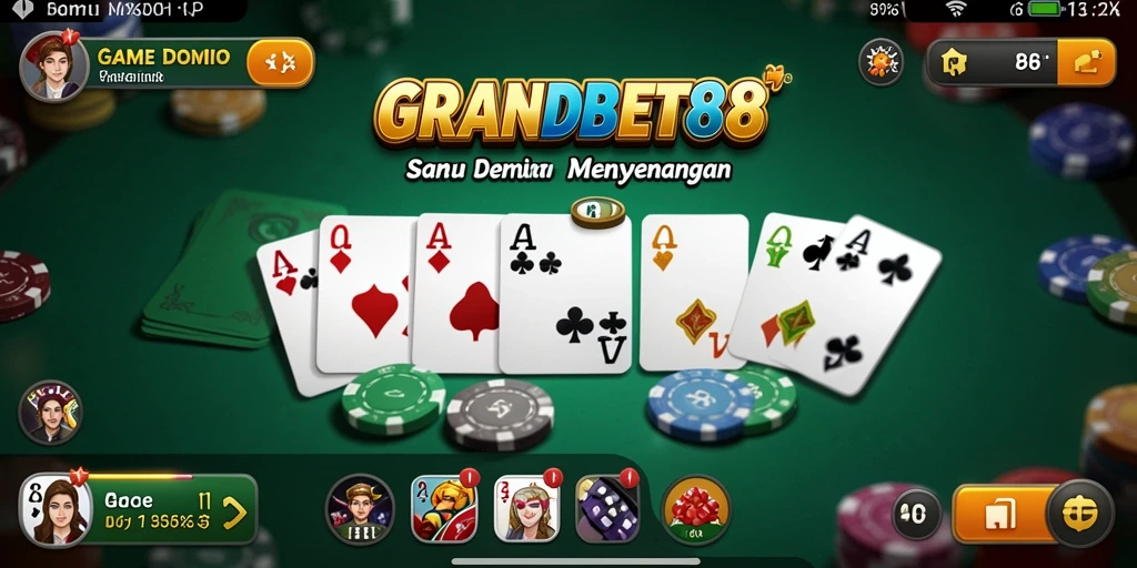 Tangkapan layar utama gameplay Domino yang menarik