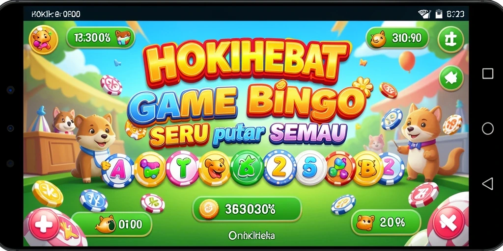 Tampilan gameplay seru HOKIHEBAT dengan teman-teman di Bingo.