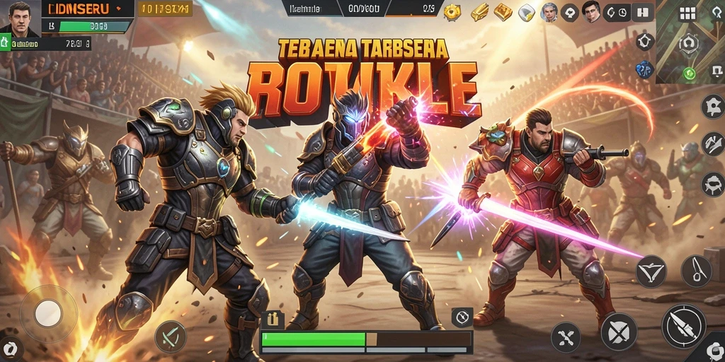 Screenshot menunjukkan aksi seru dalam game Battle Royale IDNSERU.