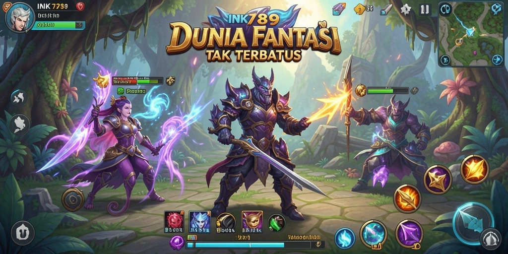 Screenshot gameplay INK789 yang menampilkan aksi seru dalam dunia MMORPG.