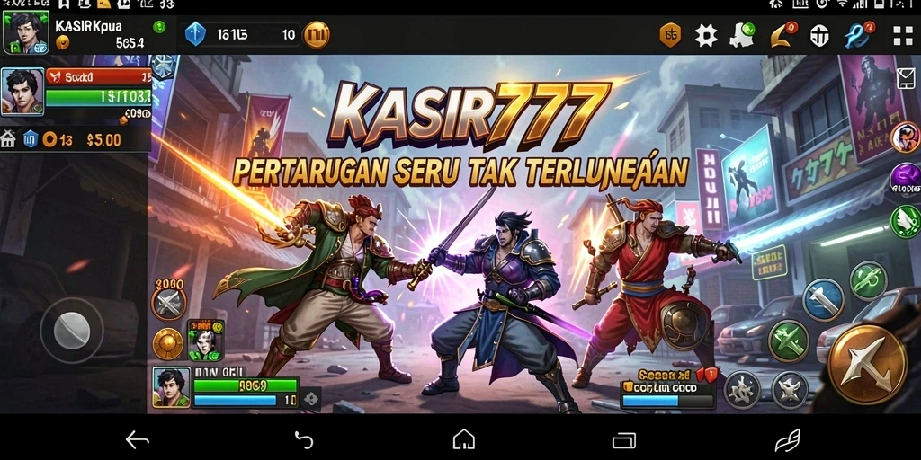 Tampilan gameplay seru dengan aksi pertarungan yang mendebarkan di KASIR777.