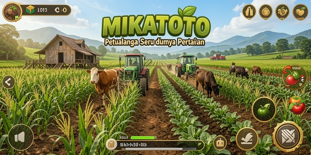 Tampilan menarik dari gameplay MIKATOTO dalam aktivitas pertanian.