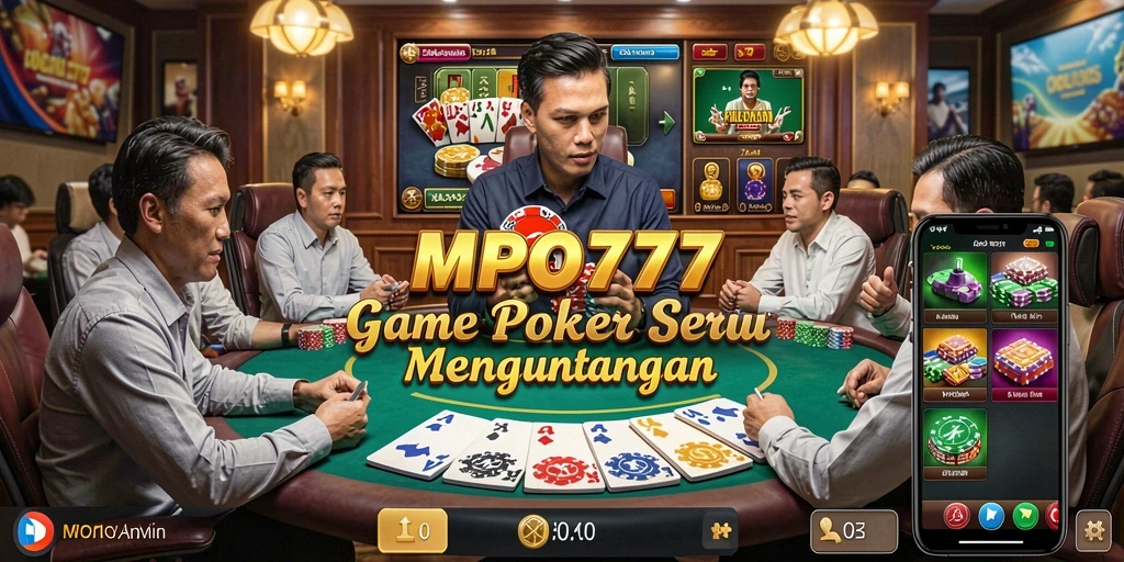 Screenshot MPO777 menunjukkan gameplay poker yang menarik dan kompetitif.