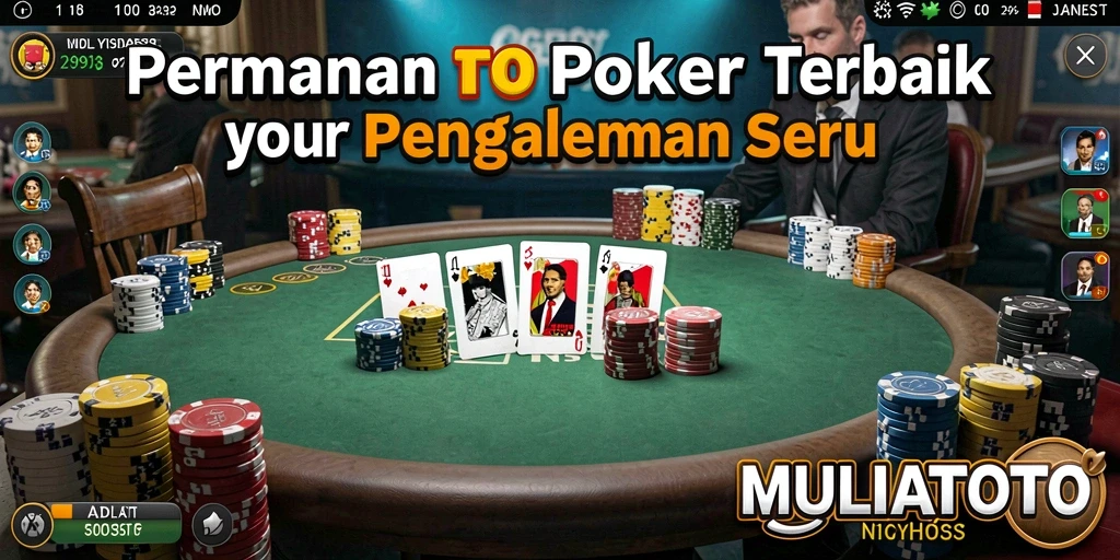 Screenshot MULIATOTO menampilkan gameplay seru dari Poker.