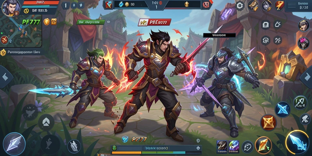 Gameplay seru dan menarik dari PF777 dalam pertempuran MOBA.