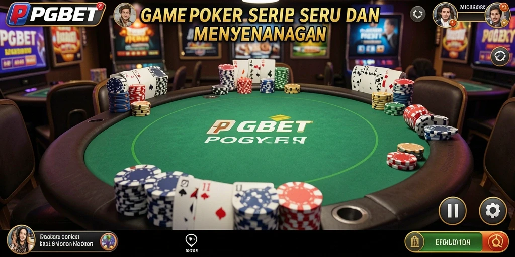 Tampilan menarik dari gameplay poker di PGBET.