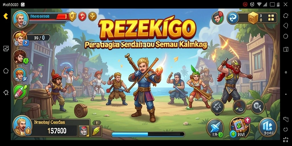 Tampilan gameplay seru dalam REZEKIGO yang menonjolkan strategi.