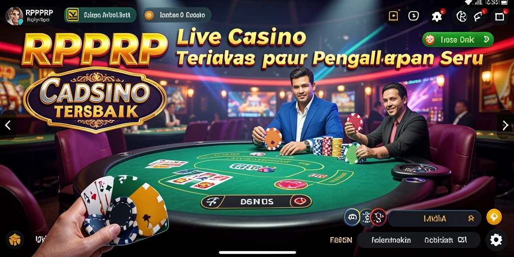 Screenshot utama RPRPRP menampilkan dealer langsung dan gameplay yang menarik.