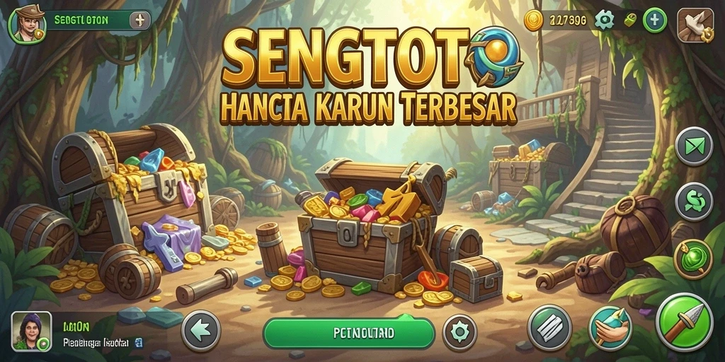 Tampilan gameplay seru di SENGTOTO dengan karakter unik dan petualangan mendebarkan.