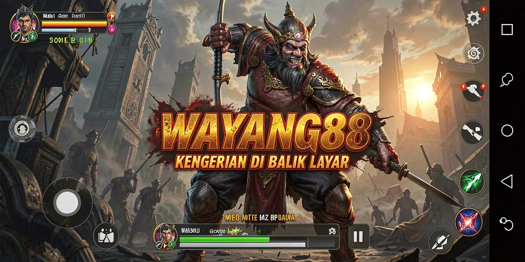 Tampilan gameplay WAYANG88 dengan atmosfer horror yang mencekam